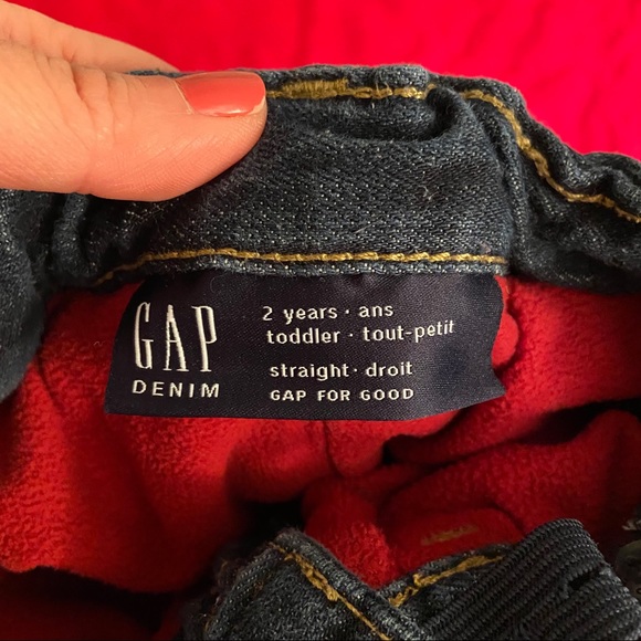 ☀️2 for $30☀️ Baby Gap Boy Fleece Line Jeans  2T - Picture 4 of 4
